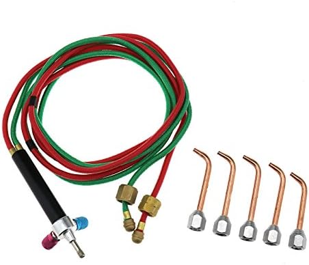 SING F LTD Jewelers Micro Gas Torch Gun Welding Soldering Kit 5 Tips for Jewelry Repairing tool set