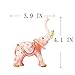 YU FENG Cute Lucky Elephant Trinket Box Hinged Hand-Painted Figurine Collectible Ring Holder