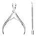 Cuticle Nipper, Saxhorn Cuticle Cutter and Remover with Cuticle Pusher for Dead Skin - Durable Manicure Tools and Cuticle Clippers- Stainless Steel