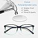 Cyxus Blue Light Blocking Glasses Women Men Computer Gaming Square Glasses UV400 Protection Anti Eyestrain T32