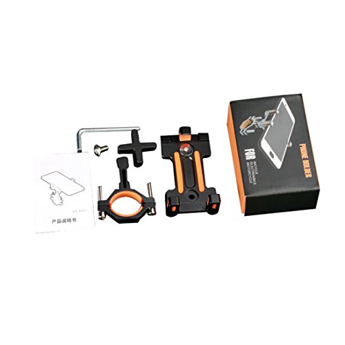 Feccile S-ports & Fit-ness Adjustable Bike Phone Mount Fits 4" to 6.5" Cell Phones Cycling,1Pcs (Black)