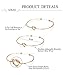 LOLIAS 6 Pcs Love Knot Bangle Bracelets Simple Cuffs Bridesmaid Bracelets for Women Stretch Bracelets,Rose-gold Tone