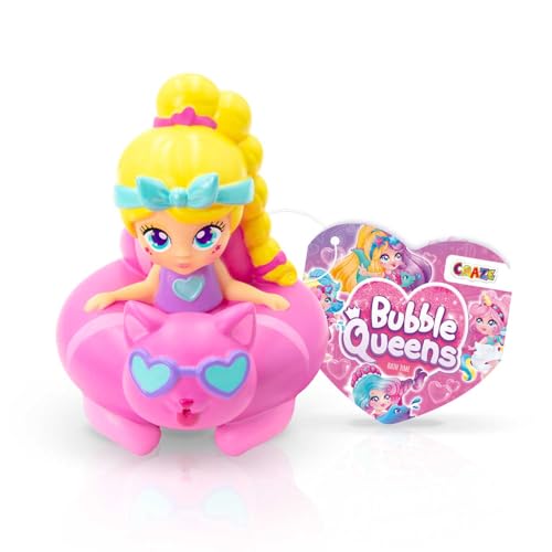 CRAZE Bubble Queens – Giocattolo da Bagno per Bambini e Neonati | Bambolina Galleggiante con Anello e Spruzzo d’Acqua | Squishy Colorato e Divertente per il Bagnetto