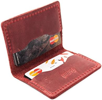 RONIN Slim Wallet Credit Business Card Holder Sleeve Vintage Genuine Real Leather For Men Women Bifold Designer Accessories Gadgets Chain Travel Small