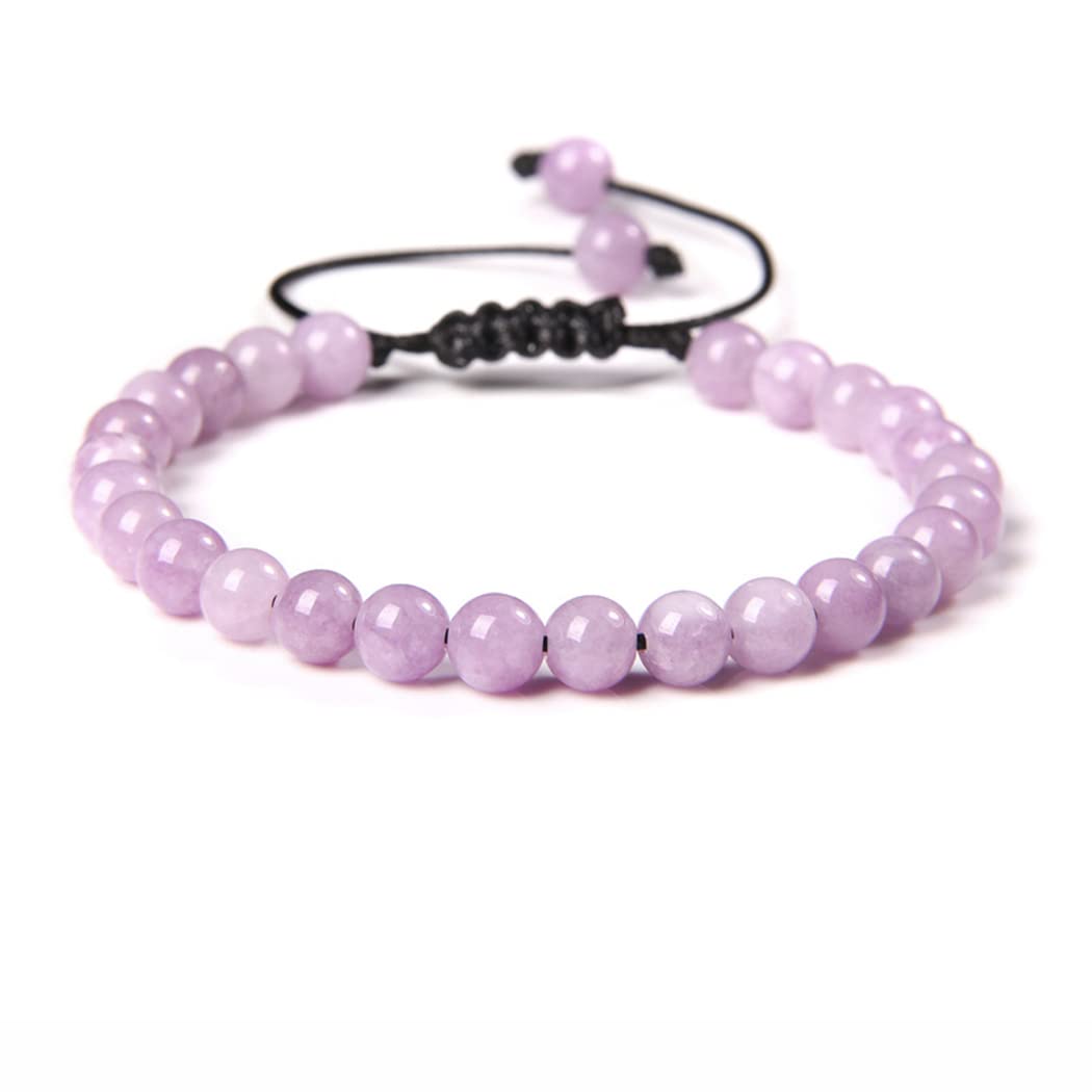 Branets Beads Bracelet, Natural 6mm Gemstone Stone Bracelet for Women Crystal Bracelet for Adjustable Lucky Stone Bracelets Jewelry