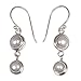 NOVICA Artisan Handmade Cultured Freshwater Pearl Dangle Earrings .925 Sterling Silver White Indonesia Bridal Birthstone 'Two Full Moons'