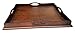Mountain Woods Square Ottoman Wooden Serving Tray with Handles | Coffee Tray | Home Décor - 23.5