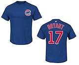 Kris Bryant Youth Chicago Cubs Blue Name and Number Jersey T-shirt Large 14-16