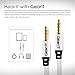 3.5mm Audio Cable Male to Male, GearIt (25 Feet/7.62 Meters) 3.5 mm M/M Auxiliary Stereo Audio Connectors White