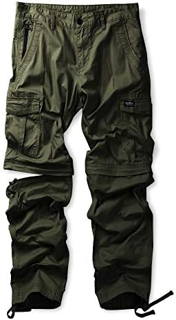 mens zip off cargo pants cotton