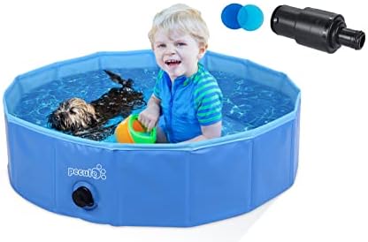 STUDESK Foldable Dog Pool - 63 Inch Anti-Slip Portable Swimming Bath Tub For Pets Kids
