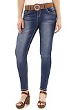 WallFlower Juniors Belted Legendary Skinny Jeans