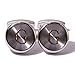 HJ Men's 2PCS Fashion Dazzle Tuxedo Shirts Platinum Plated Cufflinks Initial Letter 2 Color A-Z (silver G)