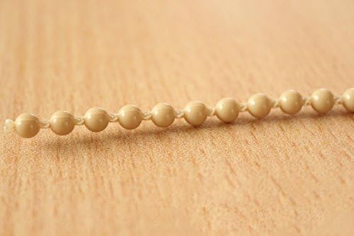 Roller and Roman Shade Blind Beaded Chain Cord 8#,White Plastic Roller Blind Chain Repair 4x6mm, 100yards per lot, Blind Beaded Cord for Roller Blind Fitting, Multi-Color Available (Light Brown)