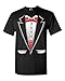 shop4ever Classic Tuxedo T-Shirt Funny Shirts Medium Black 11224