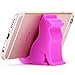 Plinrise Super Cute Phone Holder, Mini Cat Shaped Silica Gel Cellphone Stand, Animal Phone Mount for All Cellphone Free Your Hands (Purple)