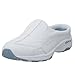 Easy Spirit Women's Traveltime Mule White/Light Blue Leather 10 M US