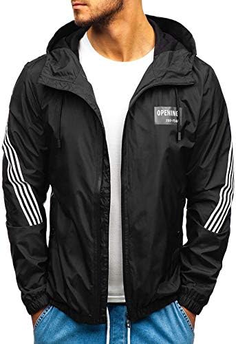 BOLF Men's Transitional Jacket Black 5687 - Windbreaker Track Jacket