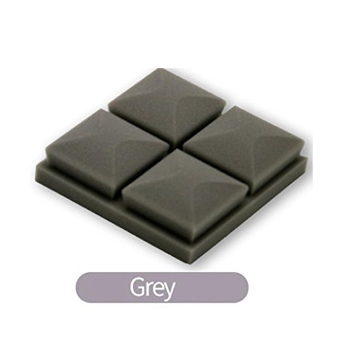 Wall Sticker, NXDA Acoustic Foam Panel Sound Stop Absorption Sponge Studio KTV Soundproof (Gray)