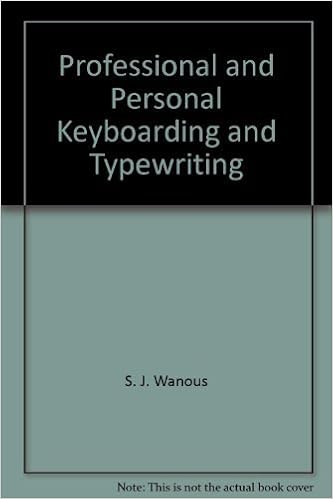 Professional And Personal Typing S J Wanous 9780538201605 - 
