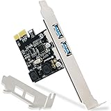 FebSmart 2 Ports USB 3.0 Super Fast 5Gbps PCI Express (PCIe) Expansion Card for Windows Server,XP,7,Vista,8,8.1,10 PCs-Build in Self-Powered Technology-No Need Additional Power Supply(FS-U2-Pro)