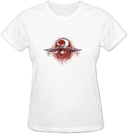 Edesetguy Womens Design 3 Doors Down Art Design Crew-Neck T-Shirt XXL White