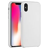 iPhone X Case, iPhone 10 Case, Muti-layer Matte Hard PU Leather Cover Shock Absorbing Case Microfiber Soft Lining Cloth Cushion Shell [Supports Wireless Charging] for Apple iPhone X 10 Edition (White)