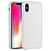 iPhone X Case, iPhone 10 Case, Muti-layer Matte Hard PU Leather Cover Shock Absorbing Case Microfiber Soft Lining Cloth Cushion Shell [Supports Wireless Charging] for Apple iPhone X 10 Edition (White)