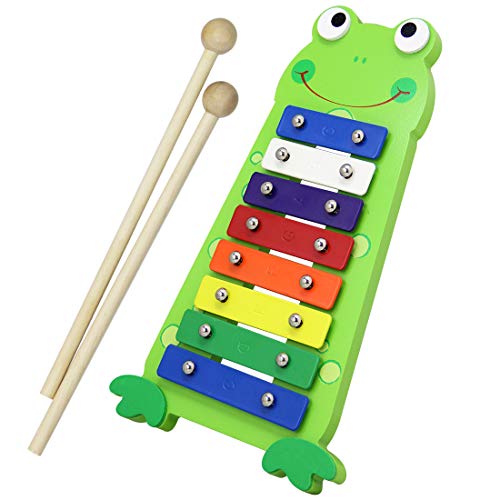Clifton Wooden 8key Xylophone for Kids Accurately Tuned Glockenspiel