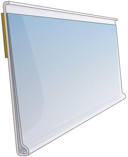 Clear Shelf Edge Strip 39mm High 1000mm Length Ticket Holder Various Pack Sizes Pack of 50