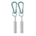 Michael Josh 2PCS Outdoor Loudest Emergency Survival Whistles with Carabiner and Lanyard for Camping Hiking Sports Dog Training