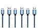 Micro USB Cable 3-Pack 6ft / 1.8m, BeneStellar Premium Nylon Braided USB 2.0 A Male to Micro B Charger Cord for Samsung, LG, Motorola, Nexus, HTC, Sony, Nokia, Android Devices and More (6ft Blue)