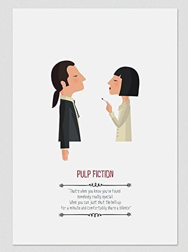 Print “Pulp Fiction". Available in two sizes: A4 / A3. Included a quote from the Tarantino's movie.