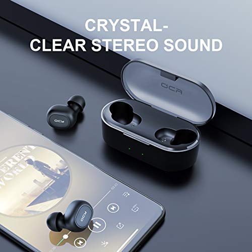 QCY T2C True Wireless Earbuds with Charging Case, TWS 5.0 Bluetooth Headphones, Compatible for iPhon - //coolthings.us