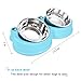 UPSKY 2-in-1 Elevated Dog Bowls Slow Feeder for Large Dog, No Spill Dog Water Bowl and Stainless Steel Dog Food Bowl Dispenser for Small Medium Large Dogs