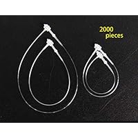 SBYURE 2000pc Plastic Tag Fastener Hang Tag Snap Lock Pin Security Loop for Retail Store Clothing,Mixed Sizes (3 Inch, 4 Inch, 5 Inch, 7 Inch)