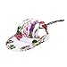 Pet Dog Hats for Small Size Dogs Cideros Visor Design Fashion Dogs Baseball Sun Hats Sport Cap with Ear Holes and Chin Strap - Size S (Flowers)