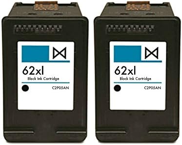 HouseOfToners Remanufactured Ink Cartridge Replacements for HP 62XL (2 Black)