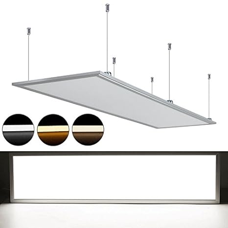 Anten LED Panel Deckenleuchte 30x120cm 40W mit Befestigungsmaterial und LED Treiber/Trafo, 3 Installationsmethoden, Neutralwe