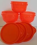Tupperware Ideal Little Bowl Set of 4 in Green, Red, Blue and Yellow