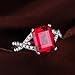 JewelryPalace Women's 4.6ct Created Red Ruby Promise Ring 925 Sterling Silver
