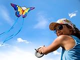 HONBO Butterfly Kite 55 x 28 Large Easy Fly Kids Adults Rainbow Kite view 2