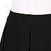 Urban CoCo Women's Knee Length Casual Work 2024 Fall Elastic Waist A Line Midi Skirt with Pocket Black