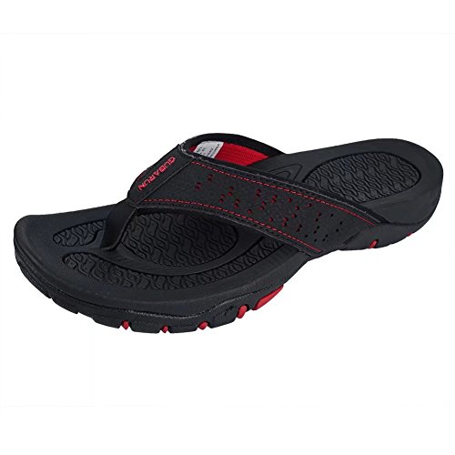 Comfortable Flip Flop Slippers for Men Casual Sandals Beach Outdoor Shoes(44,Black)