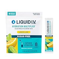 Liquid I.V.® Hydration Multiplier Sugar-Free - Lemon Lime | Electrolyte Powder Drink Mix | 1 Pack(14 Servings)