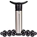 Aksesroyal Wine Pump with Valve Wine Stoppers (Silver 6 Stoppers)