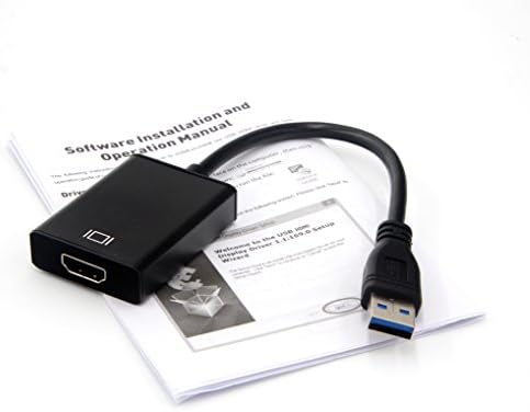 WAWPI SuperSpeed USB 3.0 to HDMI Adapter High Definition Video Converter Cable 0.2m NO for MAC（OSX)