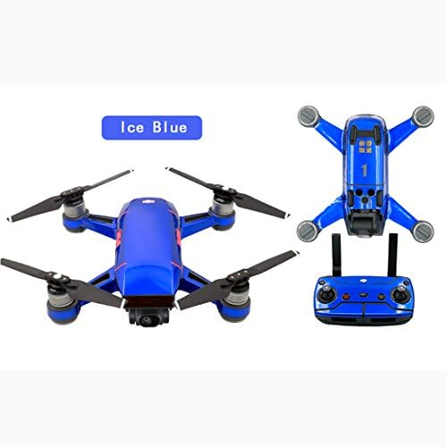 PVC Stickers for SPARK,Lommer Ice series Decals Waterproof Protective Skin Cover Body Arm Battery Stickers for DJI Spark Fly More Combo FPV Drone Parts Accessories