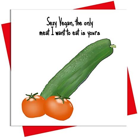 Sexy Vegan Meat - Love Handles - Birthday Card Wife Husband Partner Boyfriend Girlfriend Rude Vintage Friend for him her