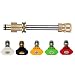 M MINGLE Compatible Pressure Washer Adapter, Replacement Parts for Sun Joe SPX Series, with 5 Spray Nozzle Tips, 1/4 Inch Quick Connector